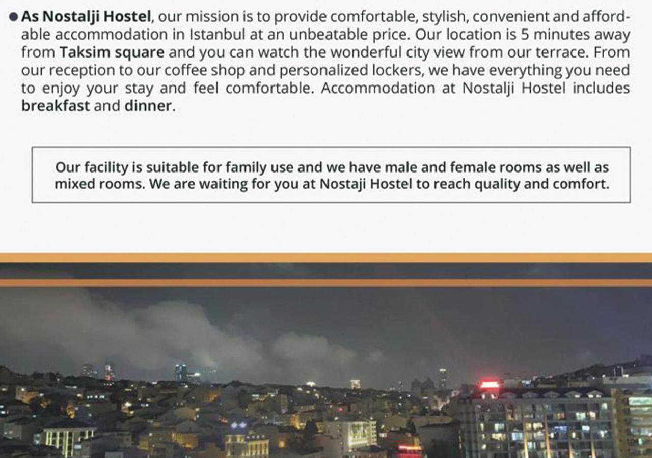 Nostalji Hostel Istambul Extérieur photo